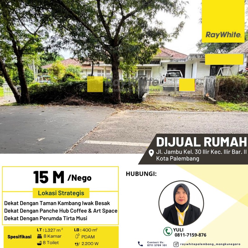 Dijual Rumah di Jl. Jambu Kel. 30 Ilir Kec. Ilir Bar. II Kota Palembang