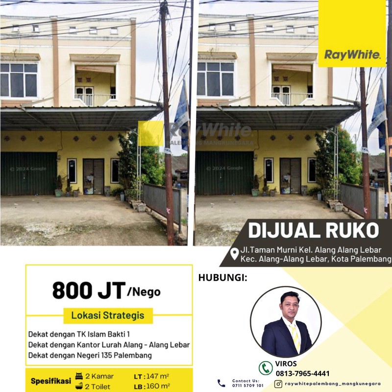 ruko jual murah palembang 