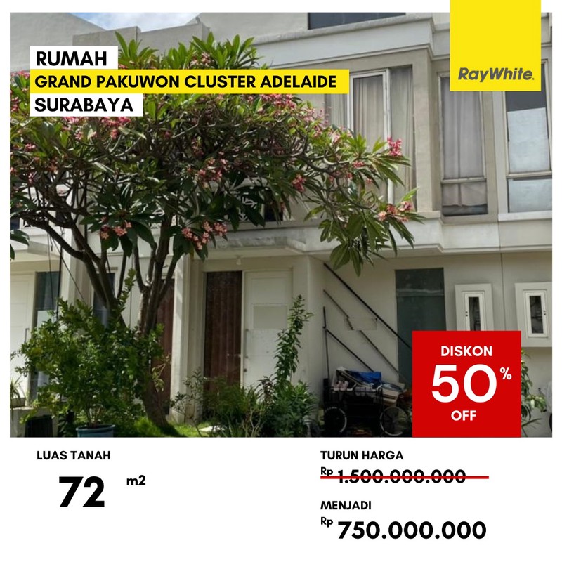 Dijual Rumah di Grand Pakuwon Adelaide Surabaya Barat