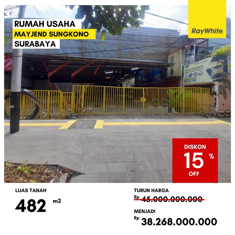 Dijual Rumah Usaha di Jl Mayjend Sungkono Surabaya Barat