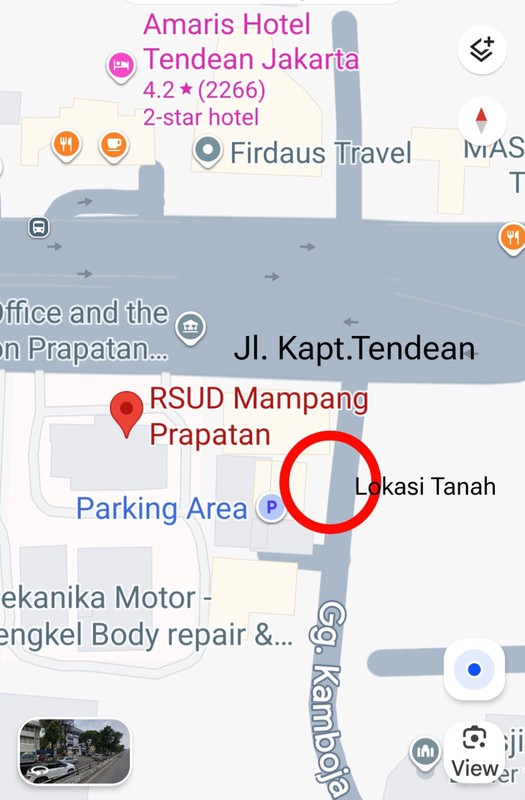Tanah / Kavling daerah Strategis Mampang Prapatan, Jakarta Selatan