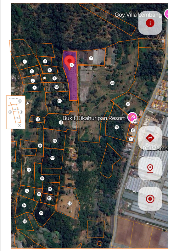 For Sale Lahan Komersial dengan Resort Exclusive di Cikahuripan, Lembang, Bandung