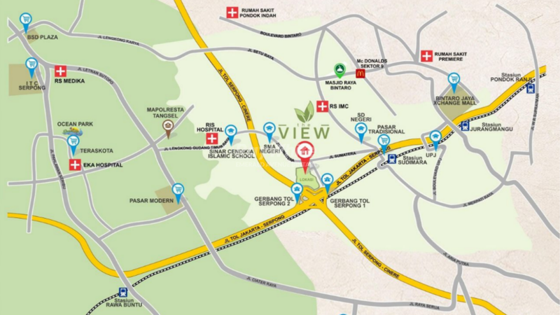 Rumah Ready Siap Huni DP 0% The View Bintaro | 3 KT 2 KM | Akses KRL & Fasilitas Lengkap