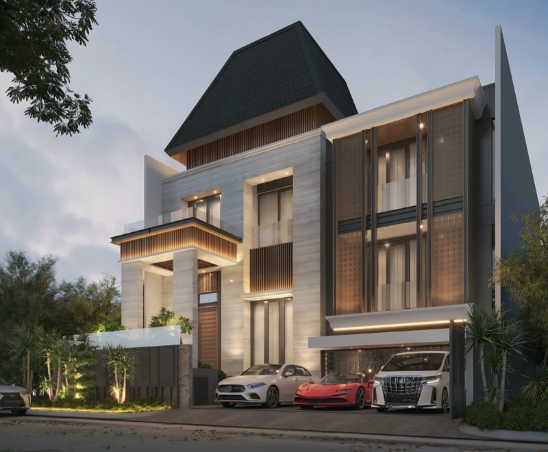 Dijual Rumah Baru Raffles Garden Citraland Surabaya Tropical Design 