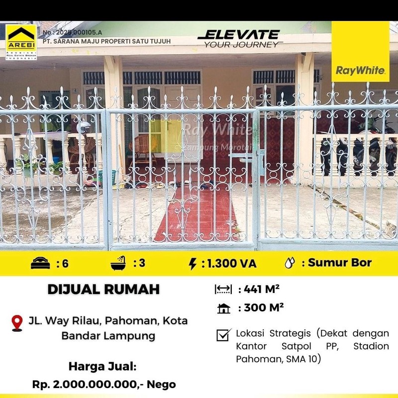 di jual rumah pahoman murah