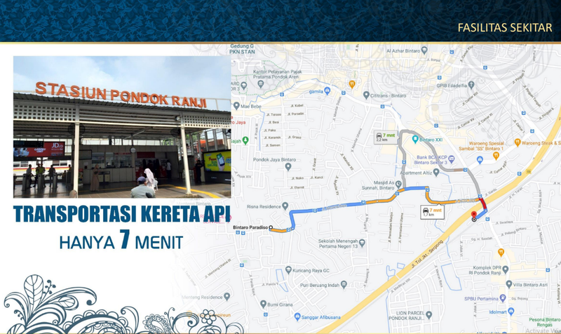 READY! Rumah Baru Hook Bintaro 2,5 Lantai - 3+1 KT, One Gate, FREE Semua Biaya