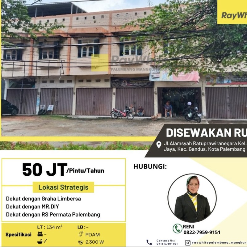 DISEWA RUKO DIPINGGIR JALAN