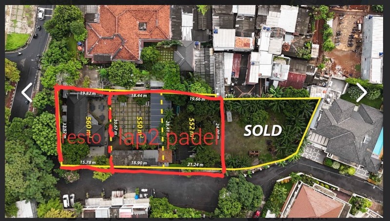 Commercial Asset di Kemang: Resto (sudah berjalan) dan 4 lapangan padel (baru selesai dibangun)