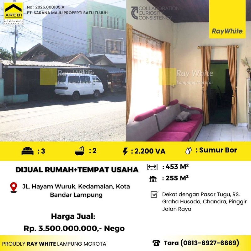 rumah murah pinggir jalan hatam wuruk