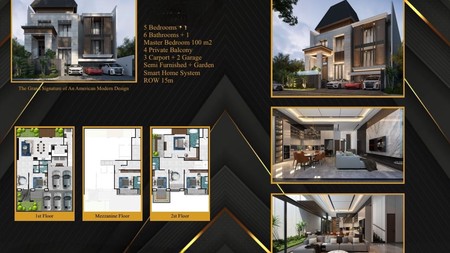 Dijual Rumah Mewah New American Modern Design - Raffles Garden 