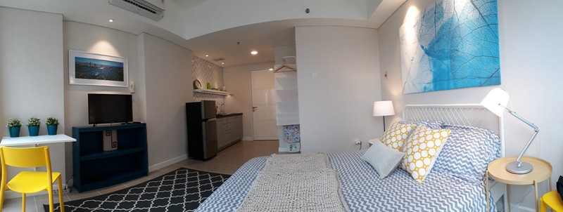 Dijual dan/atau Disewakan: Apartemen Altiz Tipe Studio. View Smimming Pool dan City Lights. Lantai 6 Tower High Zone. Fully Furnished di Bintaro Jaya Sektor III