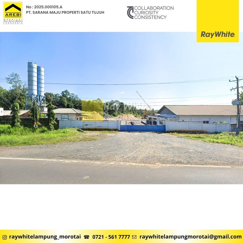 Dijual Tanah+Gudang Sidomulyo Lampung Selatan