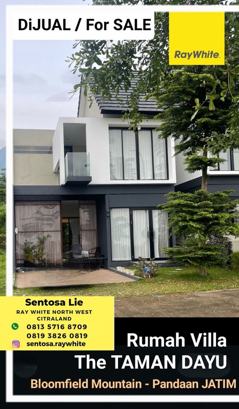 Dijual Rumah Villa Taman Dayu Cluster Bloomfield Mountain Hunian Modern Golf Area Ciputra Golf Pandaan Pasuruan Jatim 