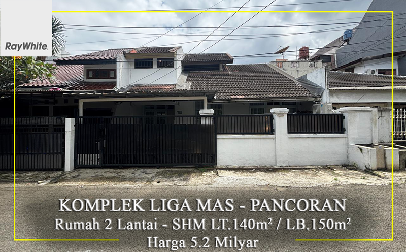 FOR SALE Komplek Liga Mas Pancoran Rumah 2 Lantai Jakarta Selatan