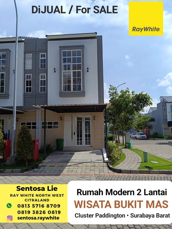 MURAH 1 Milyaran Dijual Rumah Wisata Bukit Mas 2 Paddington Surabaya Barat Dekat Citraland, Pakuwon Mall, Royal Residence