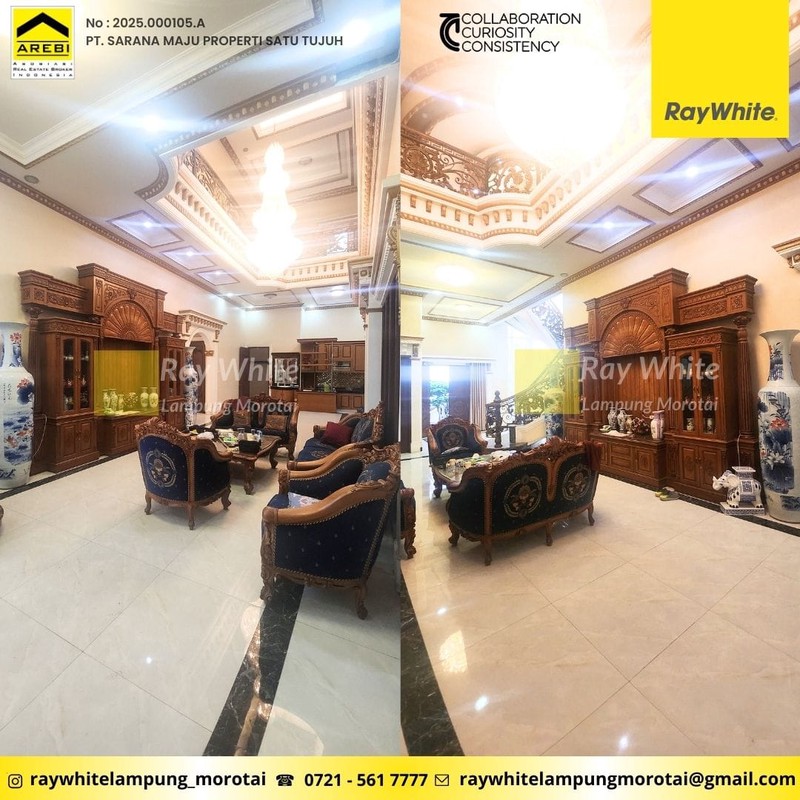 dijual rumah mewah 2 lantai semi furnish