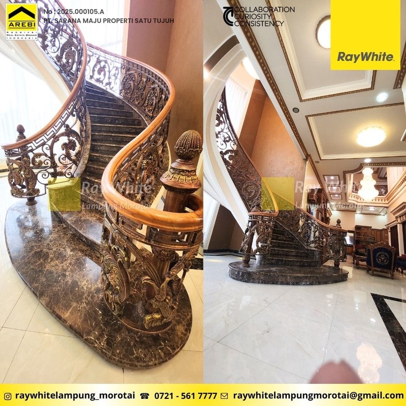 dijual rumah mewah 2 lantai semi furnish