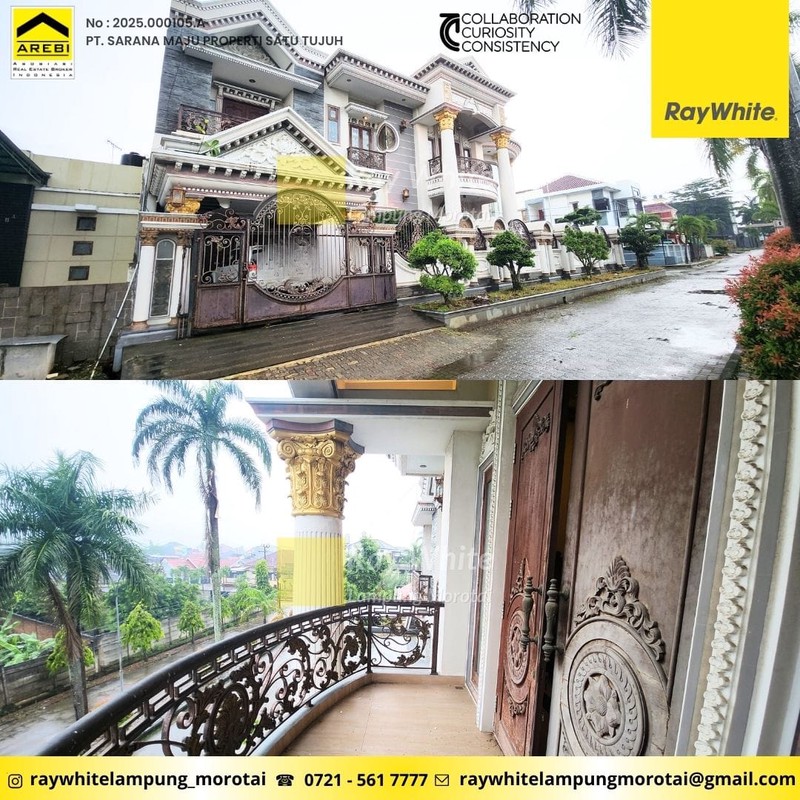 dijual rumah mewah 2 lantai semi furnish