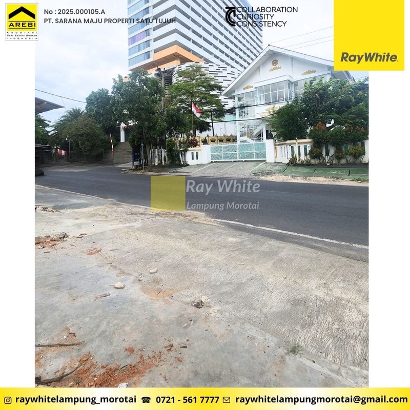dijual tanah pinggir jalan depan golden tulip