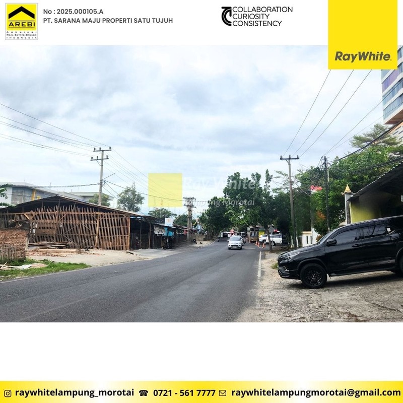 dijual tanah pinggir jalan depan golden tulip