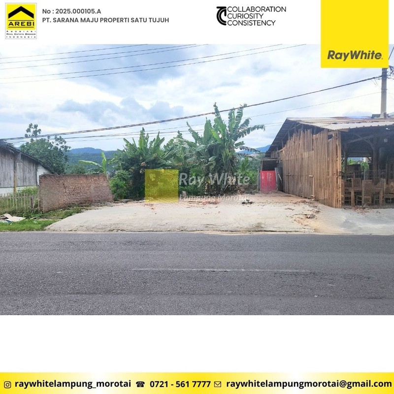 dijual tanah pinggir jalan depan golden tulip