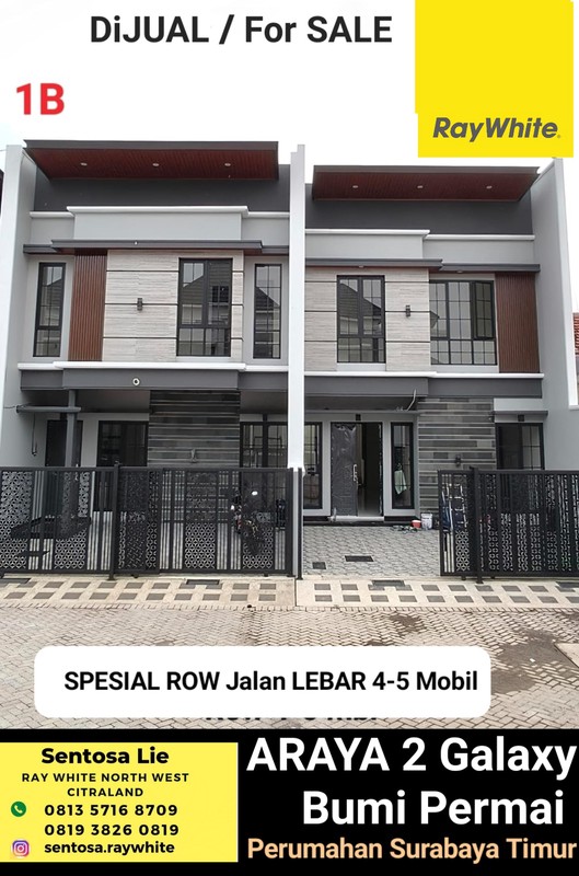 2 Milyaran Dijual Rumah Baru Araya 2 Galaxy Bumi Permai Semolowaru Sukolilo Surabaya Timur Siap Huni 