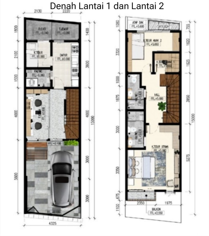 Rumah 2 Lantai + Rooftop Lokasi di Tebet Jaksel