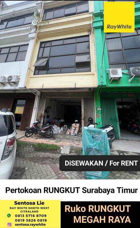 Murah Disewakan Rungkut Megah Raya - Raya Kedung Baruk Surabaya Timur Dekat Panjang Jiwo, Kali Jagir Wonokromo, Hotel Novotel Samator