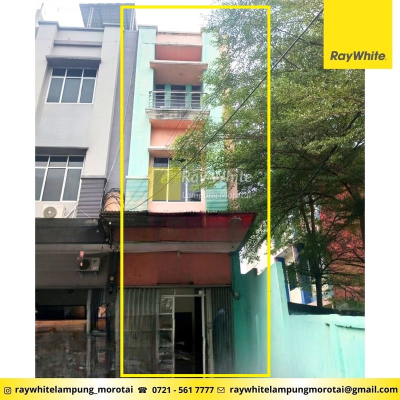 Dijual dan Disewakan Ruko 3 Lantai lokasi di Teluk Betung Utara, Kota Bandar Lampung