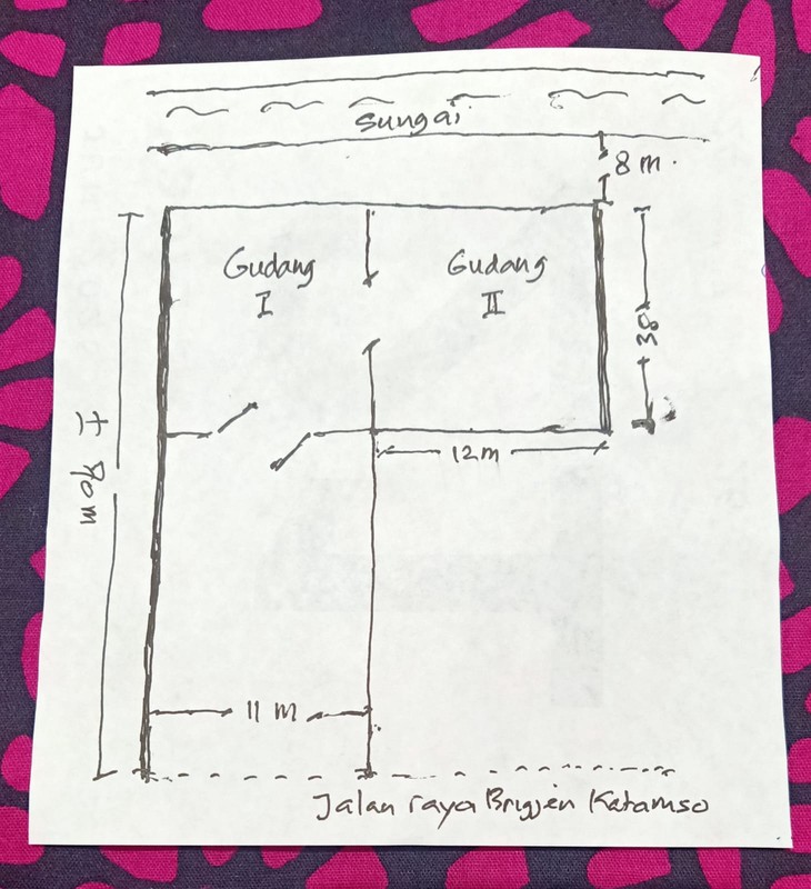 JUAL GUDANG HITUNG TANAH DI JL BRIGJEND KATAMSO WARU