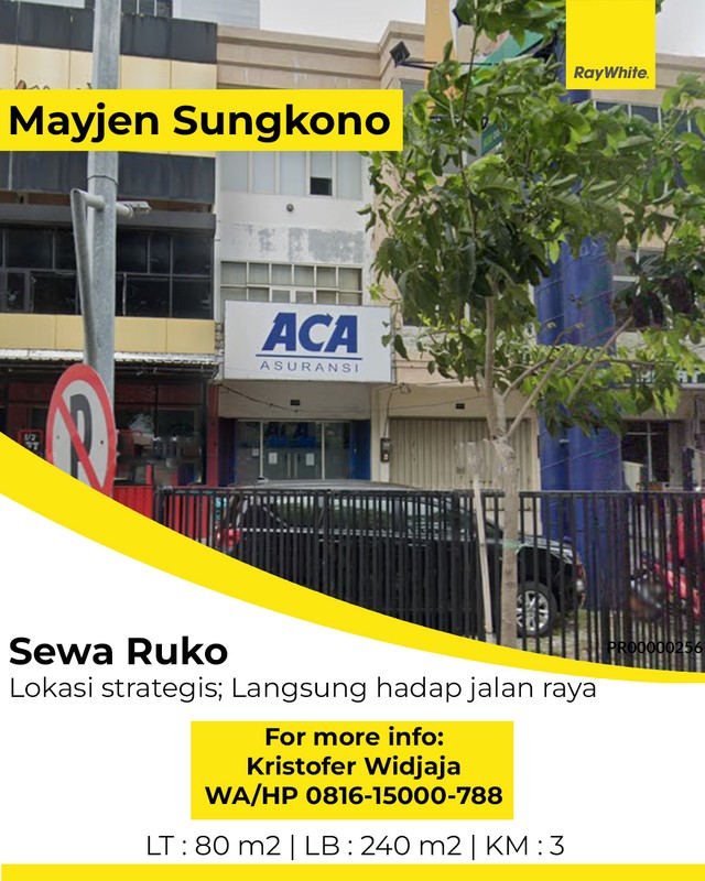 Disewakan Ruko Mayjend Sungkono Surabaya Lokasi Premium
