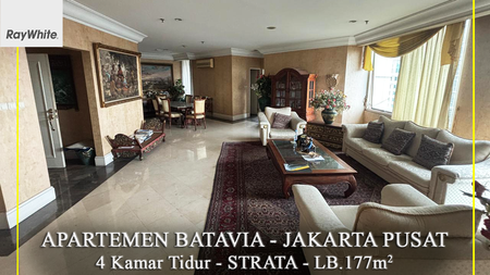 FOR SALE Apartemen Batavia 4 BR Fully Furnised Bendungan Hilir Jakarta Pusat