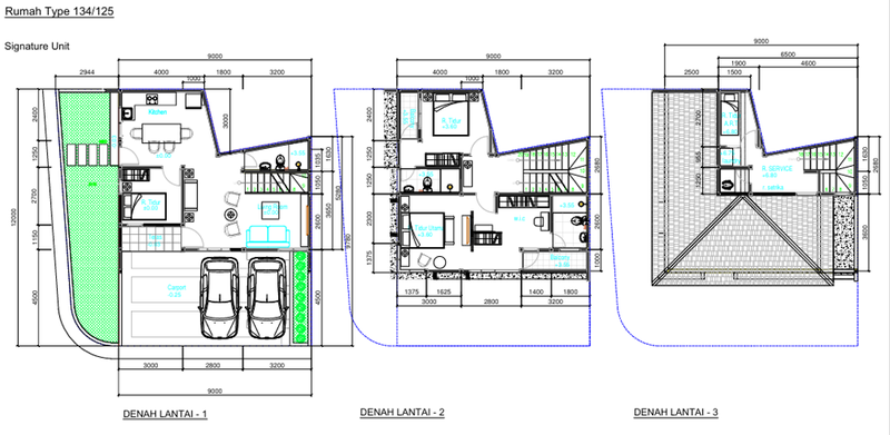 READY! Rumah Baru Hook Bintaro 2,5 Lantai - 3+1 KT, One Gate, FREE Semua Biaya