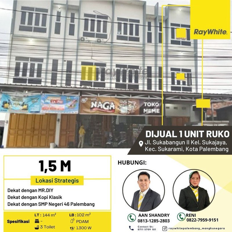 Dijual Ruko Murah di Kota Palembang