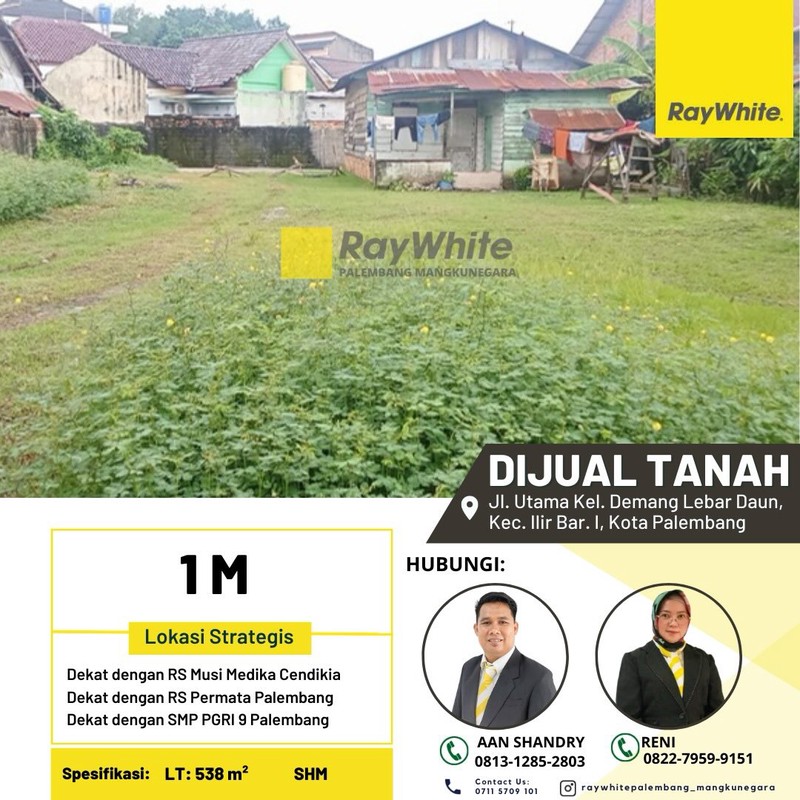 Dijual Tanah Murah di Kota Palembang