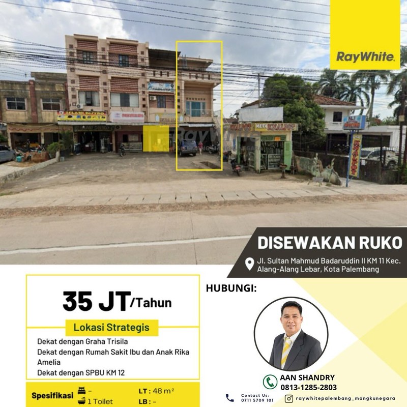 Disewa Ruko Murah di Palembang