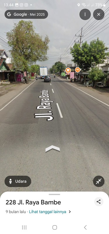 MURAH  Rp.500rb-an/m2 Dijual 1060 m2 Tanah Nol Jalan Raya Bambe - Driyorejo - Gresik - Jawa Timur - Akses Kontainer 40 Feet - Sebaris PT. Samator , Raya Cangkir - Surat SHM