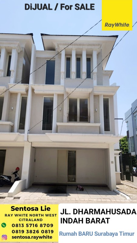 2 Milyar-an Dijual Rumah Baru Dharma Husada Indah Barat - New Modern Townhouse 3 Lantai Surabaya Timur Dekat Galaxy Mall, Unair,dan Kampus Its