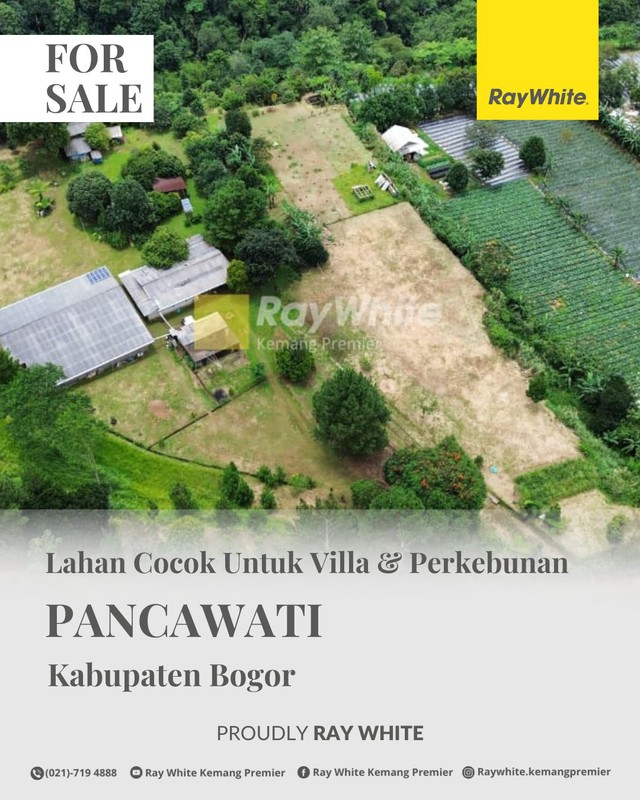 Lahan cocok untuk Hotel, Villa, Ranch, Cafe, Restoran, & Perkebunan, Pancawati, Caringin Bogor