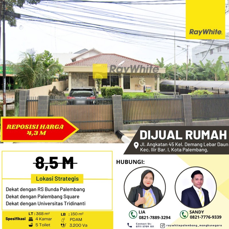 RUMAH JUAL LOKASI STRATEGIS PALEMBANG 