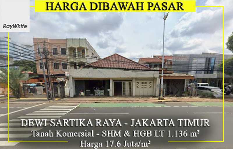 FOR SALE Murah Dibawah Harga Pasar Tanah Komersial Dewi Sartika Raya Jakarta Timur 