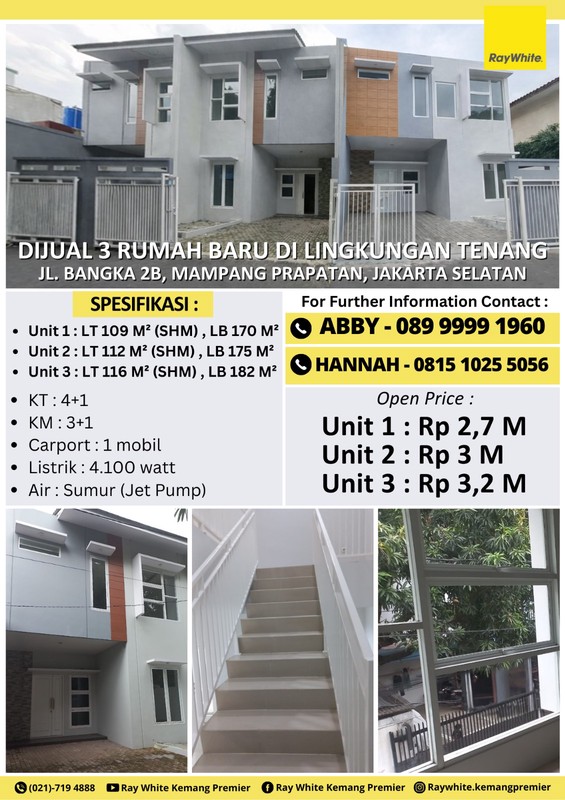 Rumah Baru Bagus di Lingkungan Strategis Bangka IIB (Mampang)