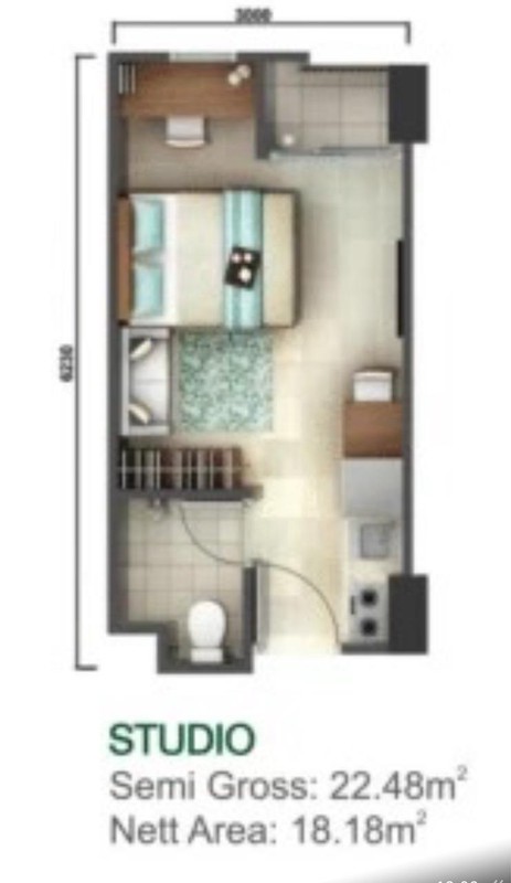 Apartemen Akasa Tower Kalyana, Fully Furnish  siap huni