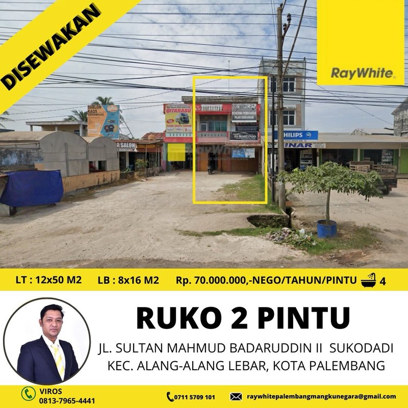 ruko sewa palembang