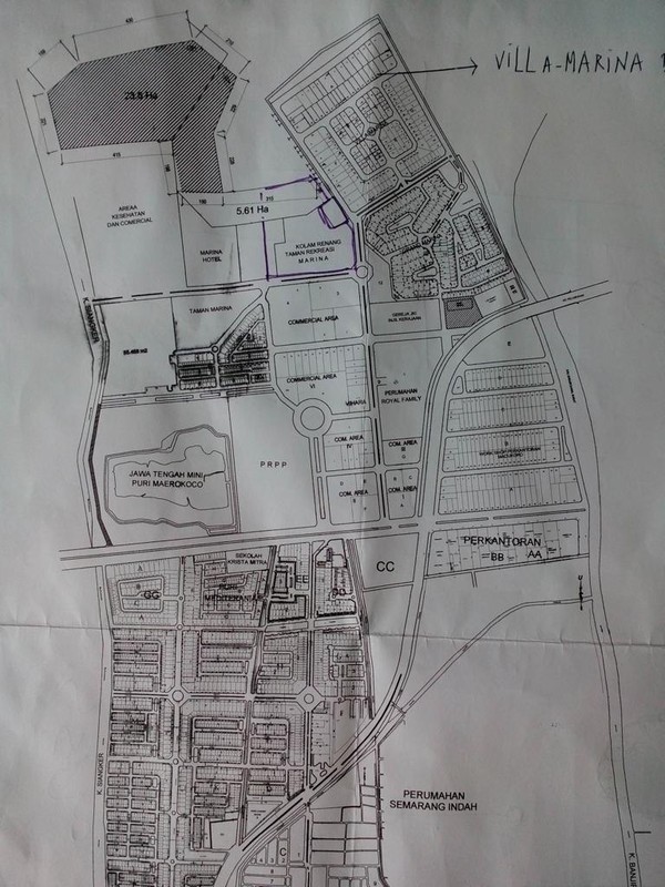 JUAL Tanah Jl Villa Marina Tawangsari Semarang Barat.