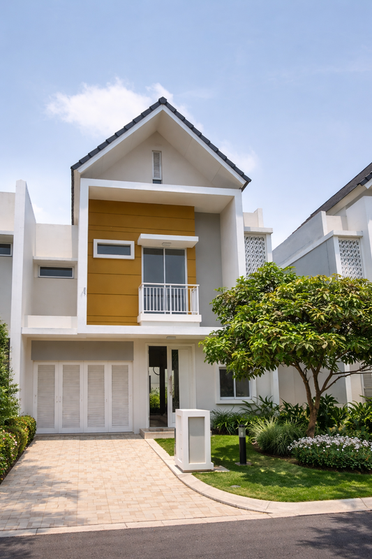 Rumah Modern dengan Fasade Cantik & Lingkungan Asri di Summarecon Bandung