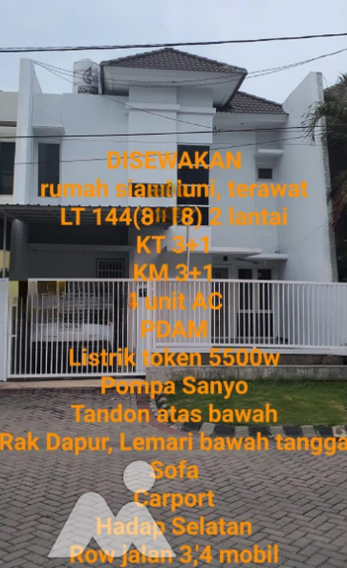Disewakan Rumah Siap huni 2 lantai di Perumahan Pondok Tjandra cluster Jasmine Park