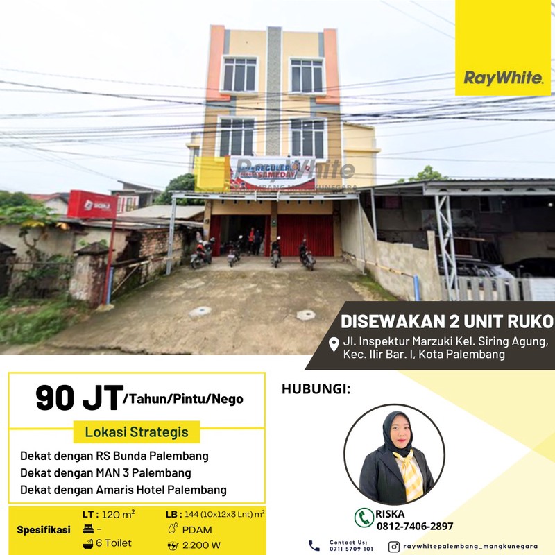 DISEWAKAN 2 UNIT RUKO BERLOKASI STARTEGIS