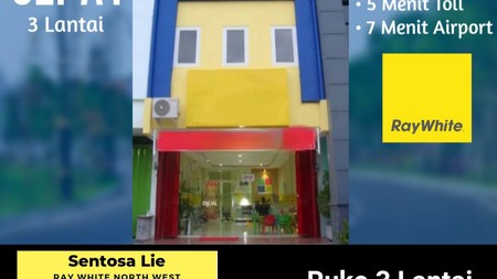 MURAH Rp.1 Milyaran Dijual Ruko Rungkut Asri Utara - Kali Rungkut Surabaya Timur - Modern 3 Lantai Cocok Buat Segala Usaha Kursus, Kantor, Salon, Apotek, Dll