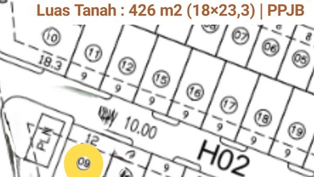 MURAH Rp. 8 Juta-an/m2 Dijual Tanah Kavling Citra Garden Citraland Sidoarjo.- Cluster Orchard Grand Futlerton Blok H2